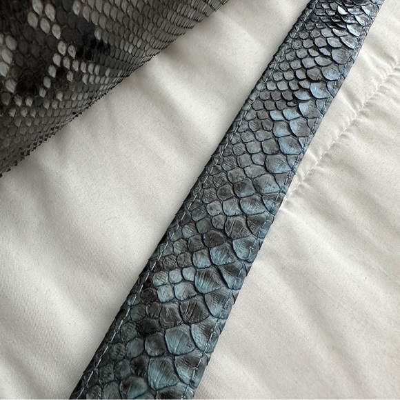 Python Shoulder Bag — Greyish Blue - Picture 7 of 7